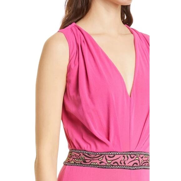 Fuzzi Jean Paul Gaultier NWT Sleeveless Chiffon Wide Leg Jumpsuit Pink Size Med - Picture 3 of 10